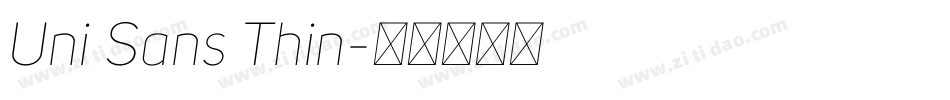 Uni Sans Thin字体转换